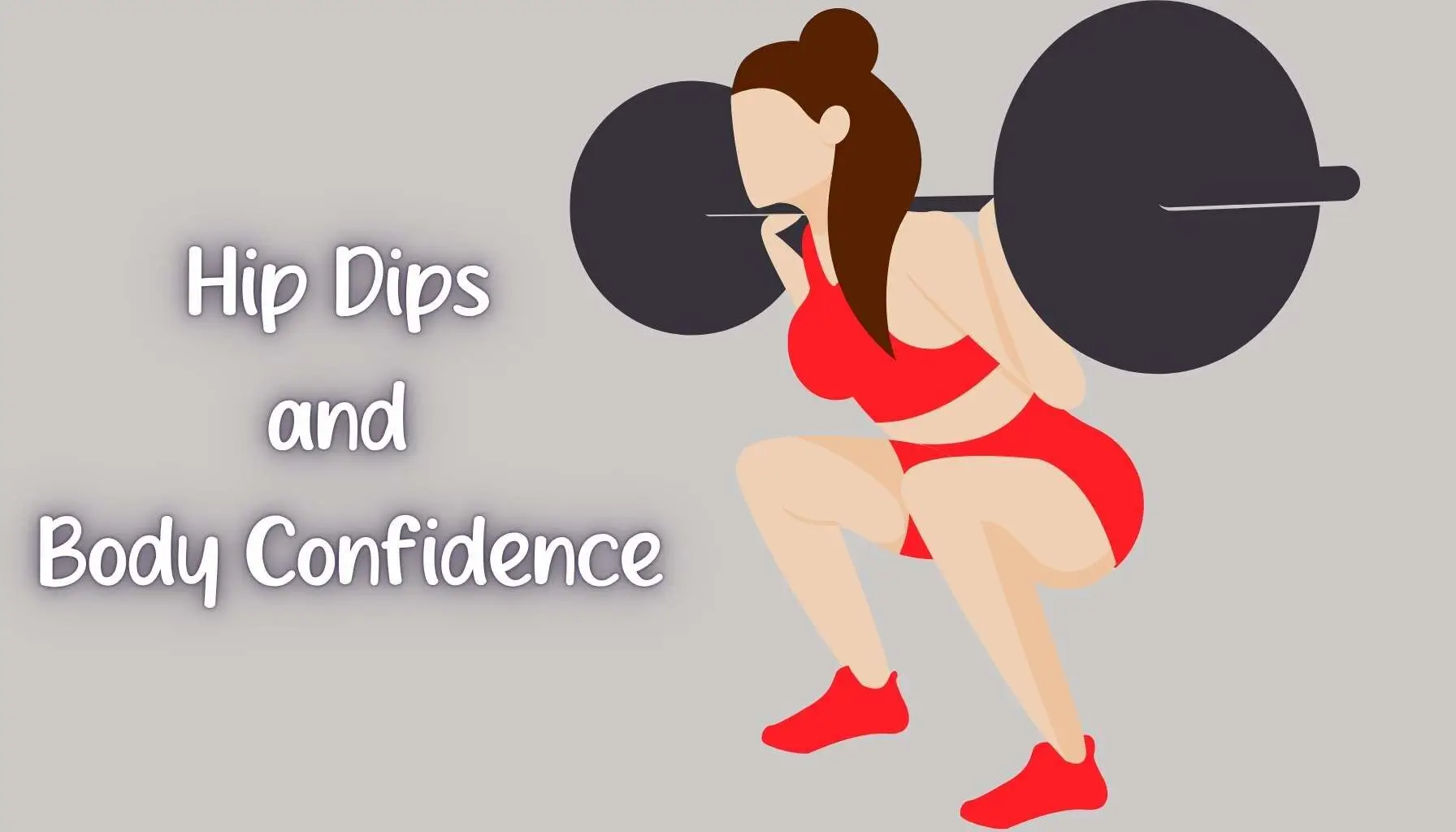 Donna con hip dips naturali in una posa atletica, che celebra l’accettazione del corpo